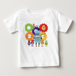 Robots Rule Baby T-Shirt