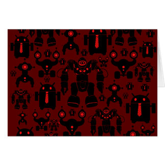 Robots Rule Fun Robot Silhouettes Red Robotics