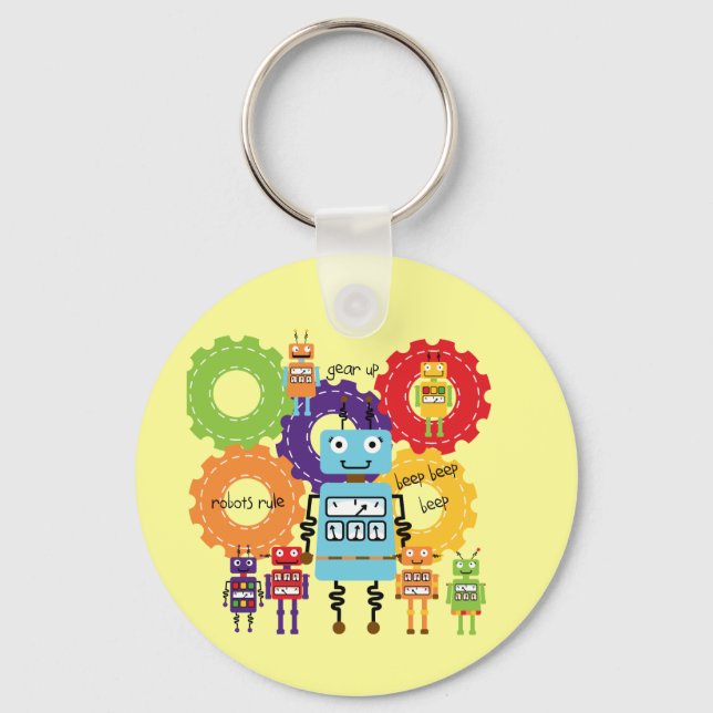 Robots Rule Keychain (Front)