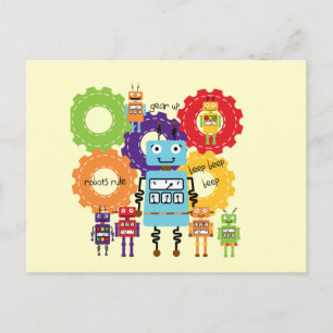 Robots Rule Postcard