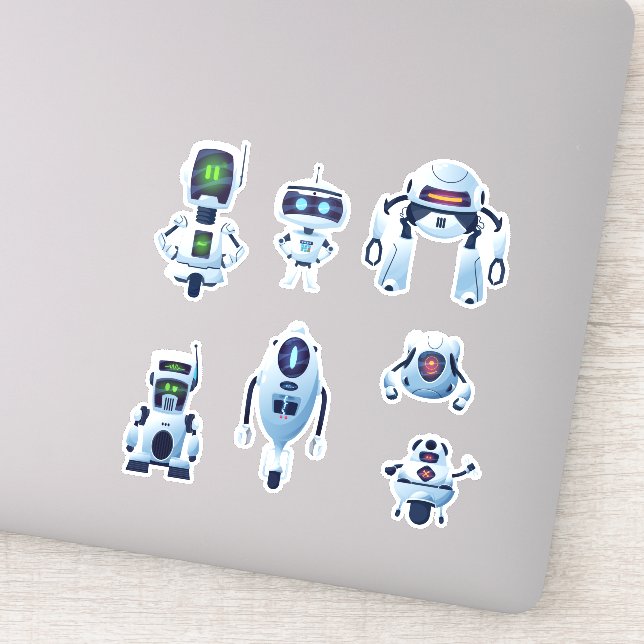 Robots Stickers Vinyl (Détail)
