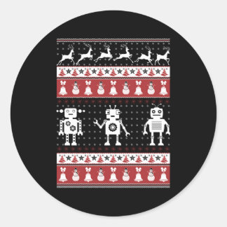 Robots Ugly Classic Round Sticker