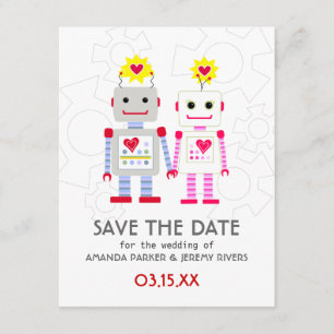 Robots Wedding Enregistrer La Carte Date