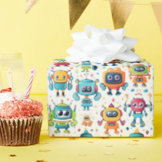 Robots  wrapping paper
