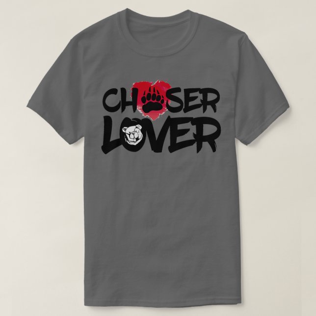 ROBUST BEAR CHASER LOVER WHITE T-Shirt (Design Front)