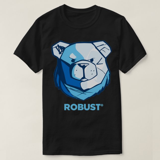 ROBUST BEAR COLORED BLUE T-Shirt (Design Front)