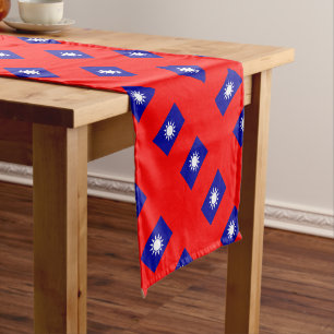 ROC Taiwan - Taiwanese Flag - 中華民國國旗 - 青天白日滿地紅 Short Table Runner