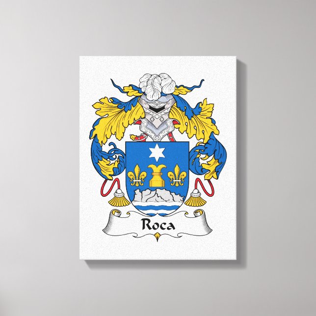 Roca Family Crest Canvas Print (Front)