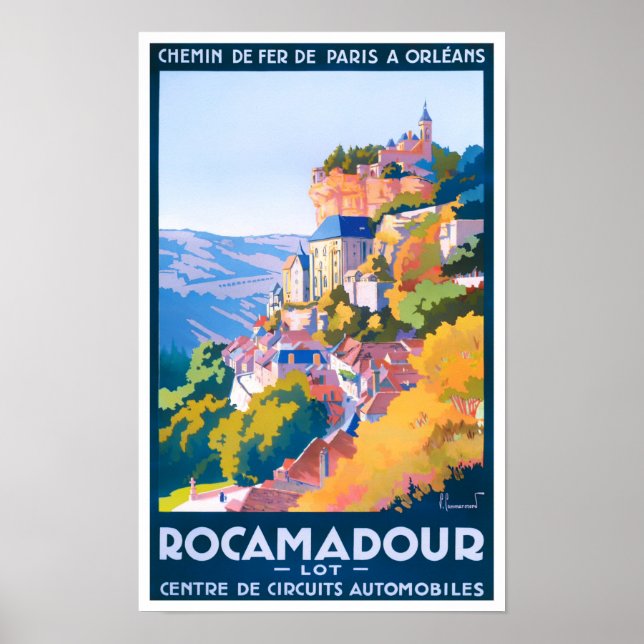 Rocamadour France vintage travel Poster (Front)