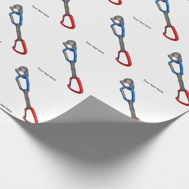 Rocck Climb Abseil Belay Carabiner Wrapping Paper (Corner)