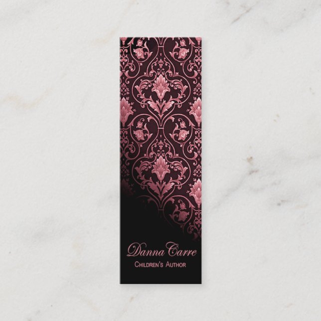 "Roccoco" (skinny) Children's Author Writer Mini Business Card (Front)