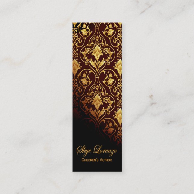 "Roccoco" (skinny) Children's Writer Business Card (Front)