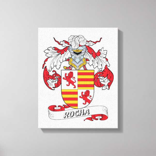 Rocha Family Crest Canvas Print (Front)