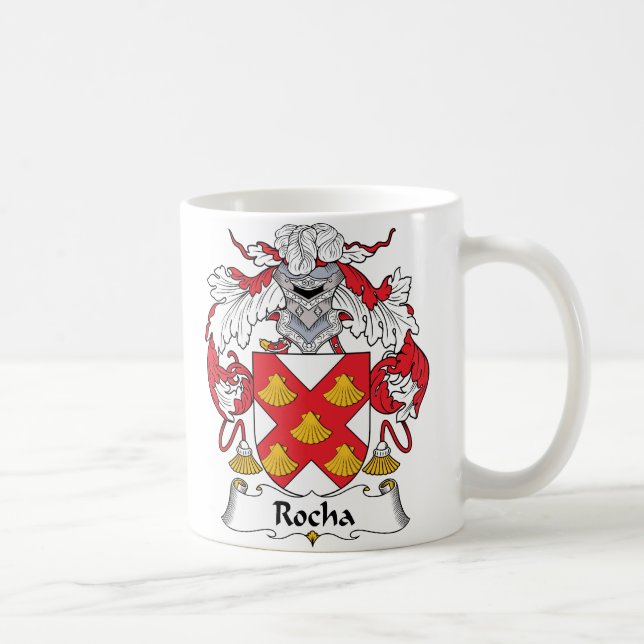 Rocha Family Crest Coffee Mug (Right)