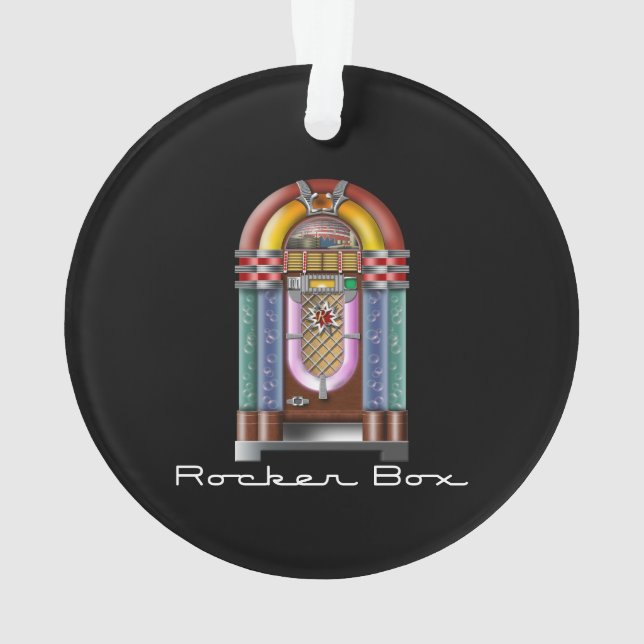 Roche de juke-box de boîte de balancier rétro (dos)