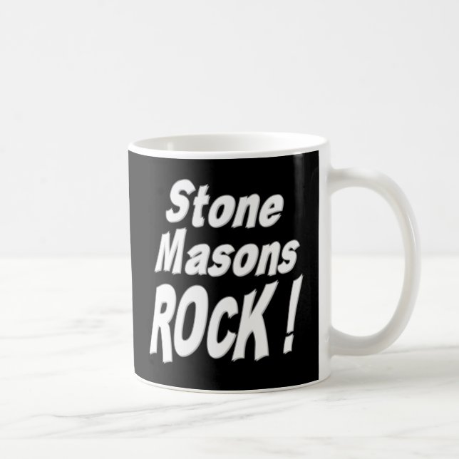 Roche de maçons en pierre ! Tasse (Droite)