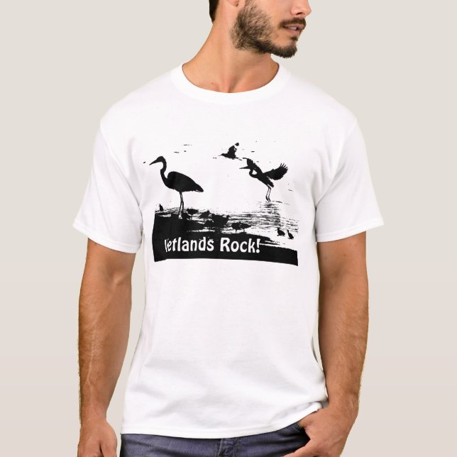 Roche de marécages ! T-shirt de silhouettes (Devant)