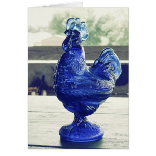 Roche en verre bleu défraîchi