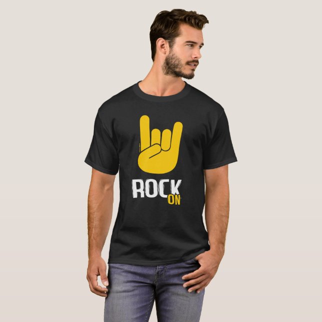 Roche sur le T-shirt de balancier avec le symbole (Devant entier)