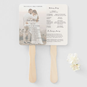 Rochelle Cream Modern Contemporary Elegant Wedding Hand Fan