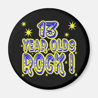 Rocher à 13 ans ! Aimant (bleu)