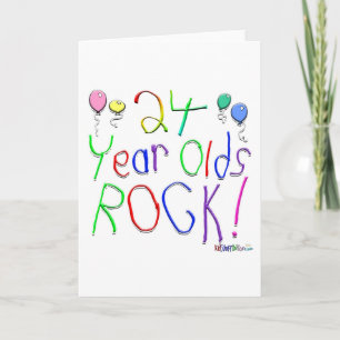 Rocher à 24 ans ! Carte de vœux
