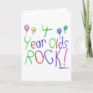 Rocher à 4 ans ! Carte de vœux