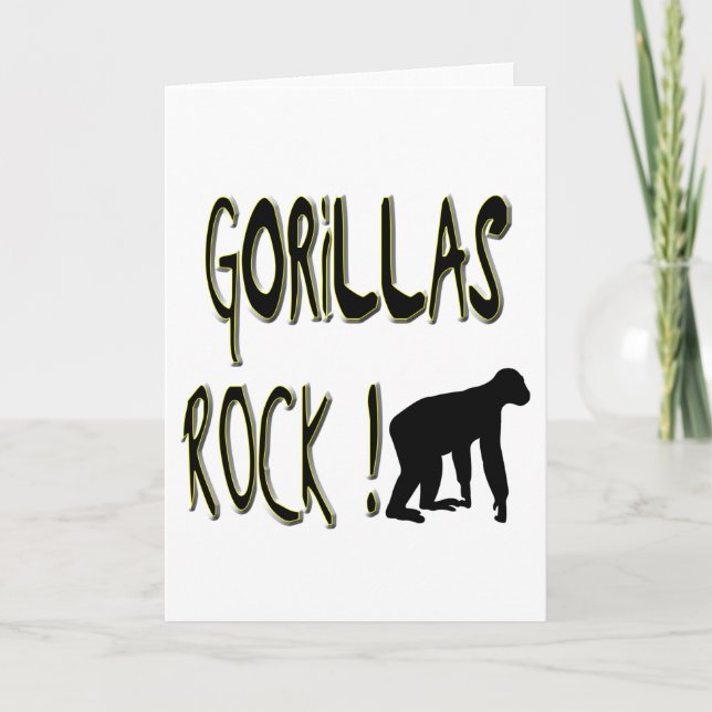 Rocher de Gorillas ! Carte de vœux (Devant)