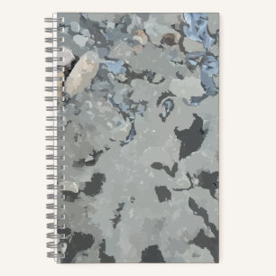 Rochers Dans Le Carnet Spiral De La Rivière