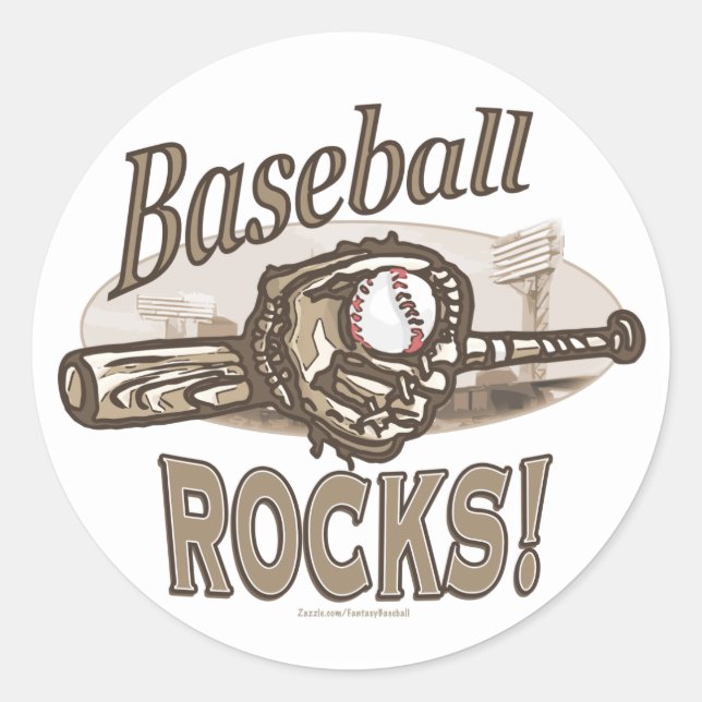 Rochers De Baseball ! Autocollant (Devant)