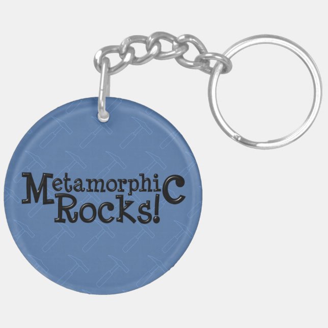 Roches métamorphiques ! Porte - clé acrylique (Dos gauche)