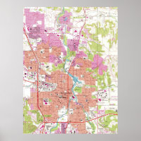 Rochester Michigan Map (1972)