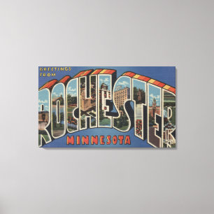 Rochester, Minnesota - Large Letter Scenes Canvas Print