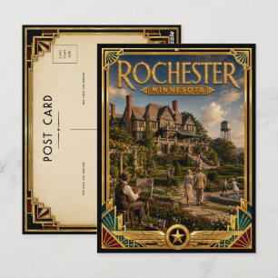 Rochester Minnesota Vintage Art Deco Golden Age Postcard