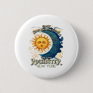 Rochester New York 2024 Total Solar Eclipse April 2 Inch Round Button