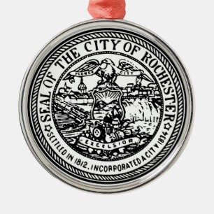 Rochester (New York) City Seal Metal Ornament