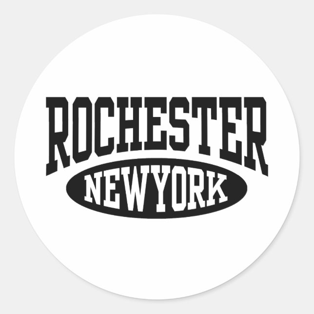 Rochester New York Classic Round Sticker (Front)