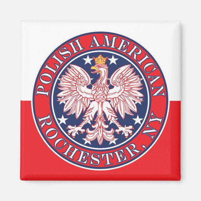 Rochester New York Polish Eagle Magnet (Front)