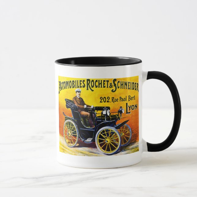 Rochet and Schneider Automobiles - Vintage Ad Mug (Right)