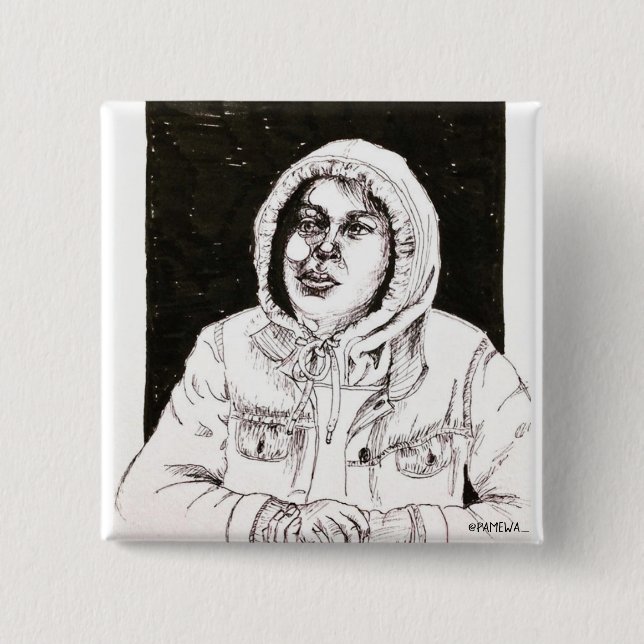 ROCIOOOO 2 INCH SQUARE BUTTON (Front)