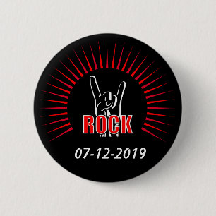 Rock 2 Inch Round Button