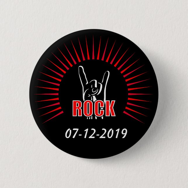Rock 2 Inch Round Button (Front)