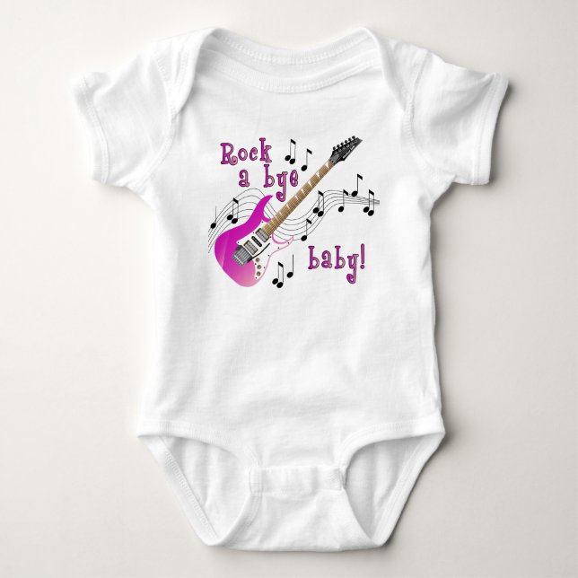 Rock A Bye Baby Pink Bodysuit (Front)