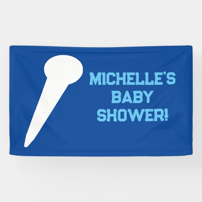 Rock a Bye Rock Star Guitar Baby Shower Banner (Horizontal)