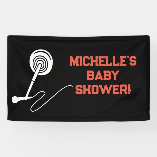 Rock a Bye Rock Star Guitar Baby Shower Banner (Horizontal)