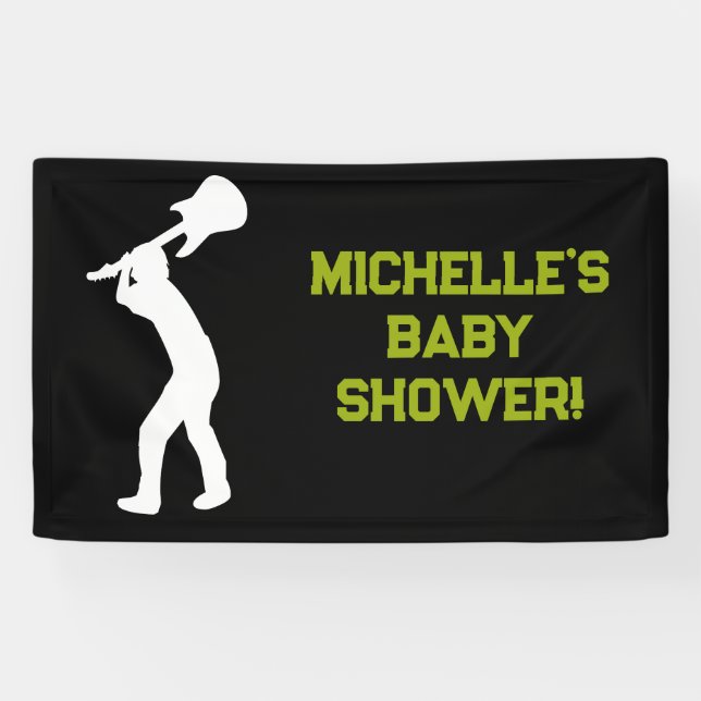 Rock a Bye Rock Star Guitar Baby Shower Banner (Horizontal)
