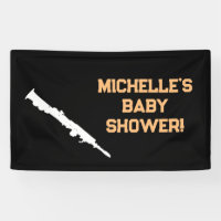 Rock a Bye Rock Star Guitar Baby Shower Banner