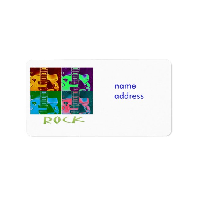 rock address lable label (Front)