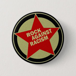 ROCK AGAINST RACISM 2 INCH ROUND BUTTON