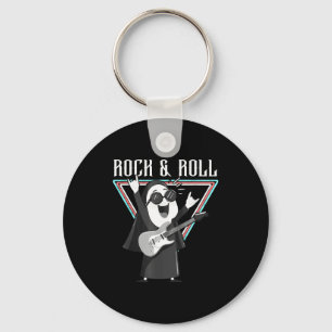 Rock &amp; Roll Fun Graphic Illustration  Keychain